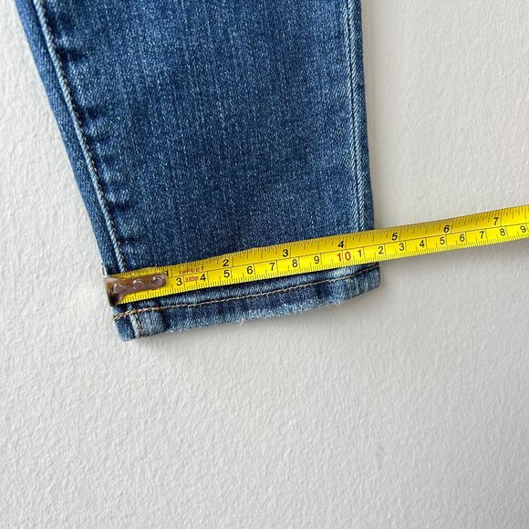 Frame Le High Skinny Jeans Clyde Distressed Medium Wash Denim Size 26 Womens - Picture 10 of 11